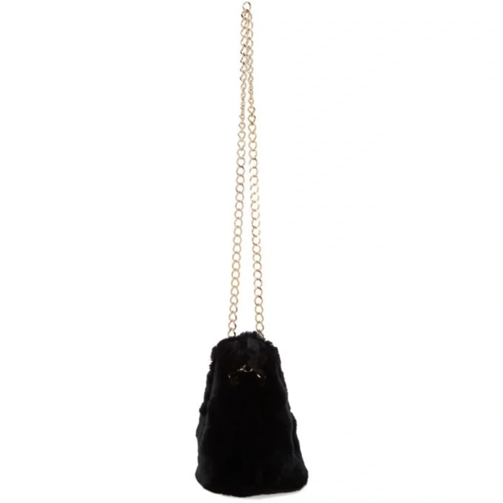 Yves Salomon black fur bucket bag SSENSE exclusive - Picture 2 of 5